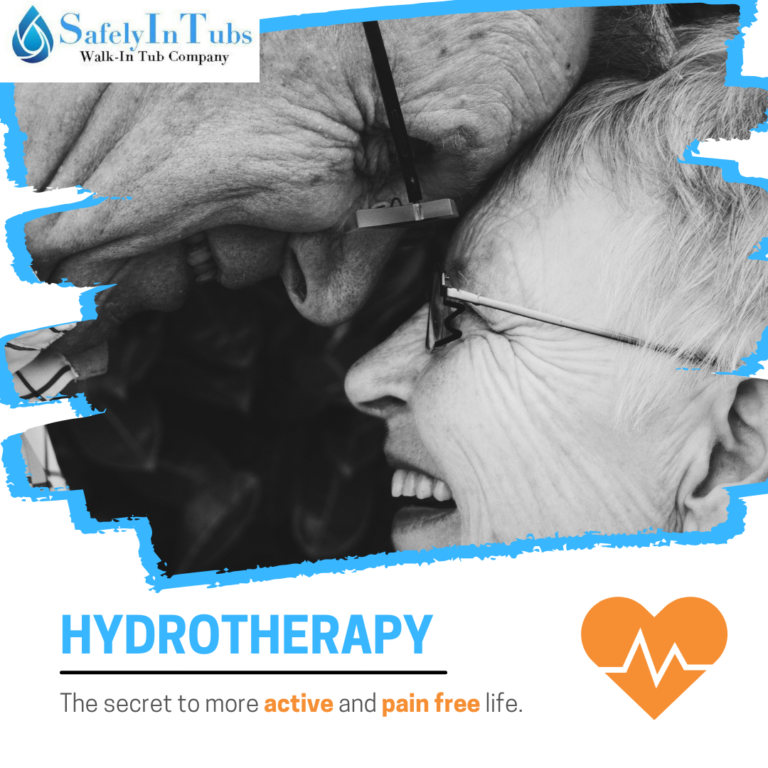 hydrotherapy; two happy seniors